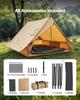 VEVOR Camping Hot Tent, 2 Persons Cabin Tent with Stove Jack & Poles, Waterproof Winter Tents Shelters with Fireproof Ground Mat