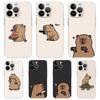 Милый чехол для телефона с капибарой, роскошный, для iPhone 16 15 14 13 12 11 Pro Max XS X XR SE 7 8 Plus, мягкий силиконовый, прозрачная крышка