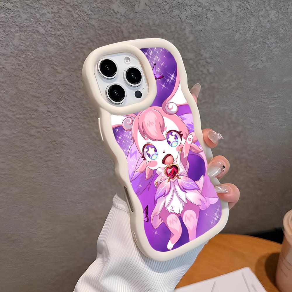 HSR Mem Wavy Edge TPU Mobile Phone Case for iPhone 17 16 15 14 13 12 11 Air Pro Max Plus Colorful Cover