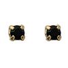 [L1121] - Black 'Brillants' Gold-plated Earrings 3 Mm