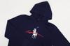 Polo Ralph Lauren Big Pony Print Pullover Hoodie with Kangaroo Size Navy Men's Pocket, M, (Product Code 01020099)