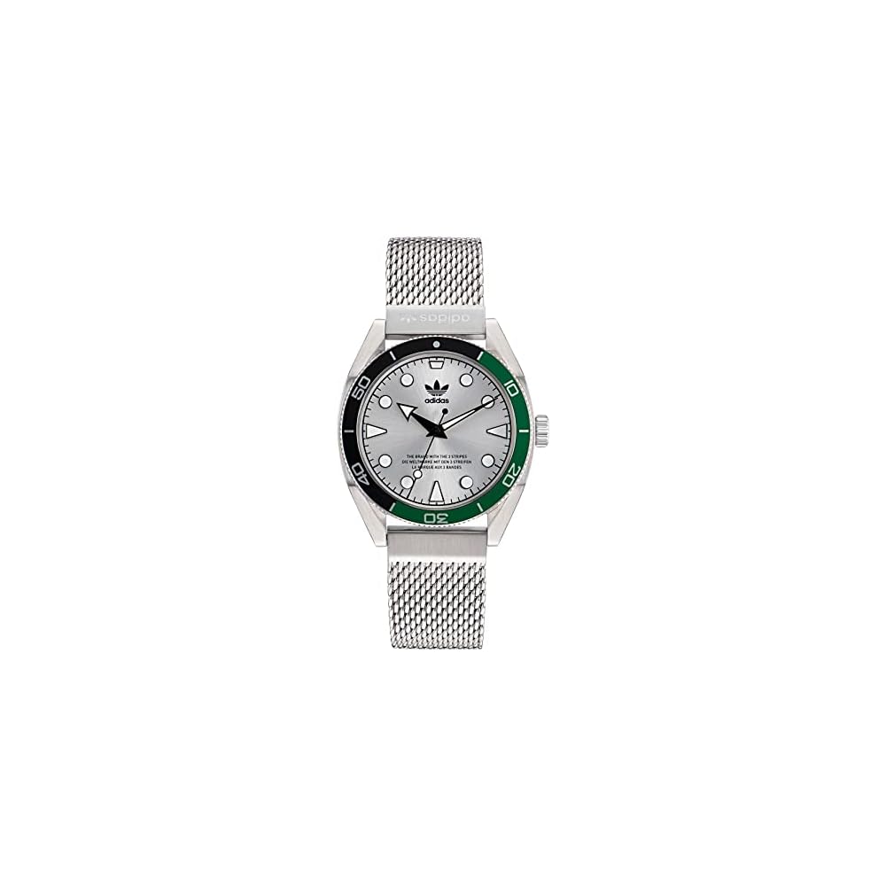Adidas Originals AOFH22503 Мужские модные часы Кварцевые 10 АТМ Водонепроницаемые Минеральное стекло Серебристый циферблат
