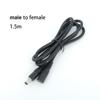 10x 0.5/1.5m/3m DC Male To Male Female Extension Connector Cable 18awg 2.1mmx5.5mm 5.5x2.5mm for 12V Power Adapter Cord Strip