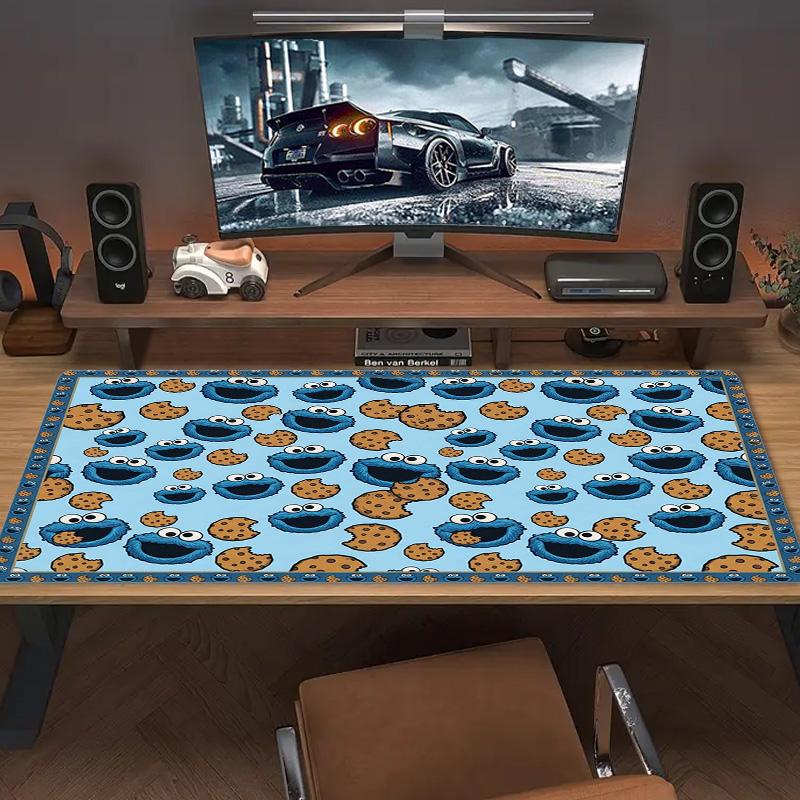 Cookie Monster Color Mouse Pad Large Gaming Table Cushion Non-slip Laptop Tablet Big Mousepad XXL Mat Mini PC Playmat With Lock edge
