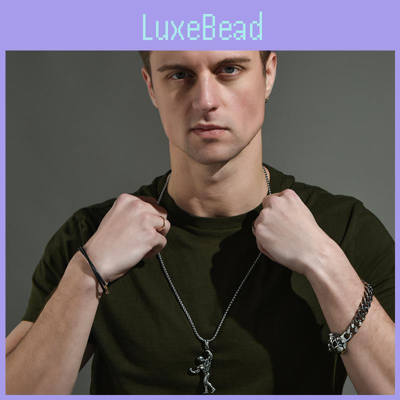 Стильная серебристая подвеска в виде мускулистого мужчины для мужчин в модном корейском дизайне