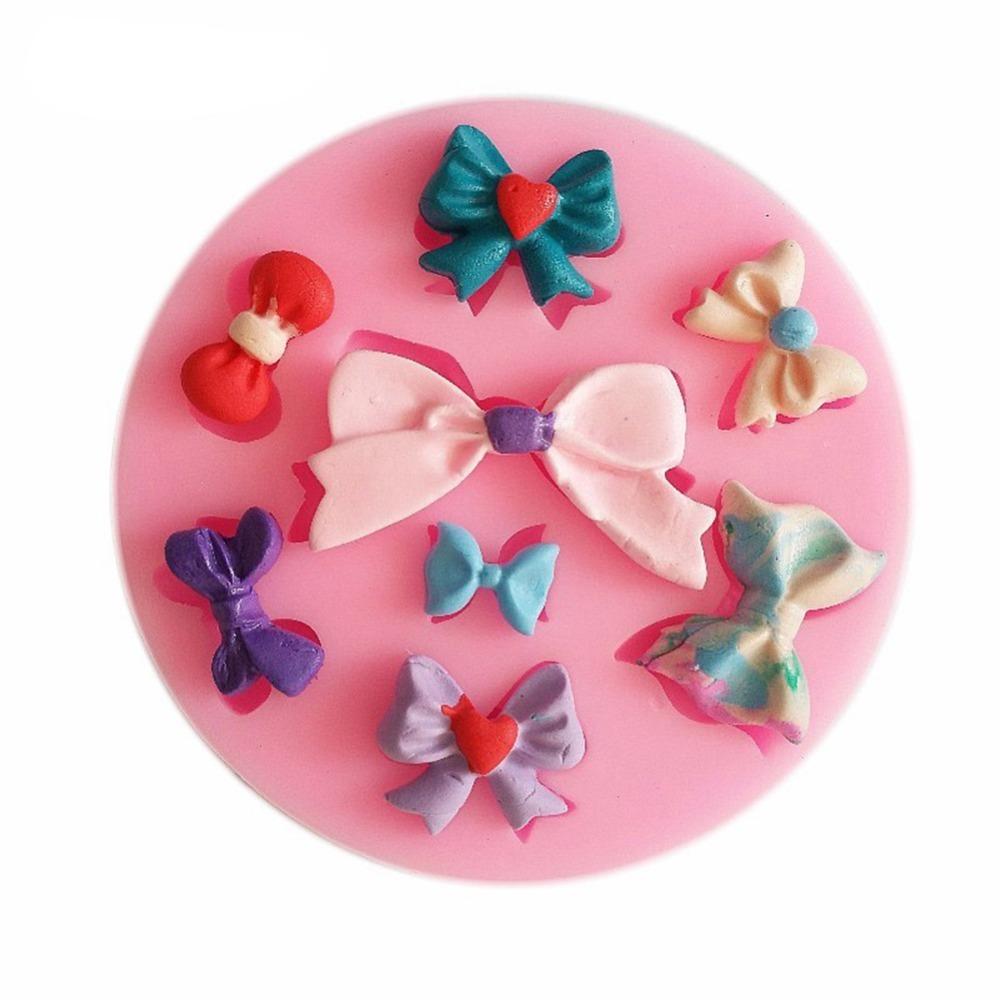 Small Bow Shape Bowknot Silicone Mold 3D Shape DIY Baking Tool Fondant Cake Mold DIY Craft