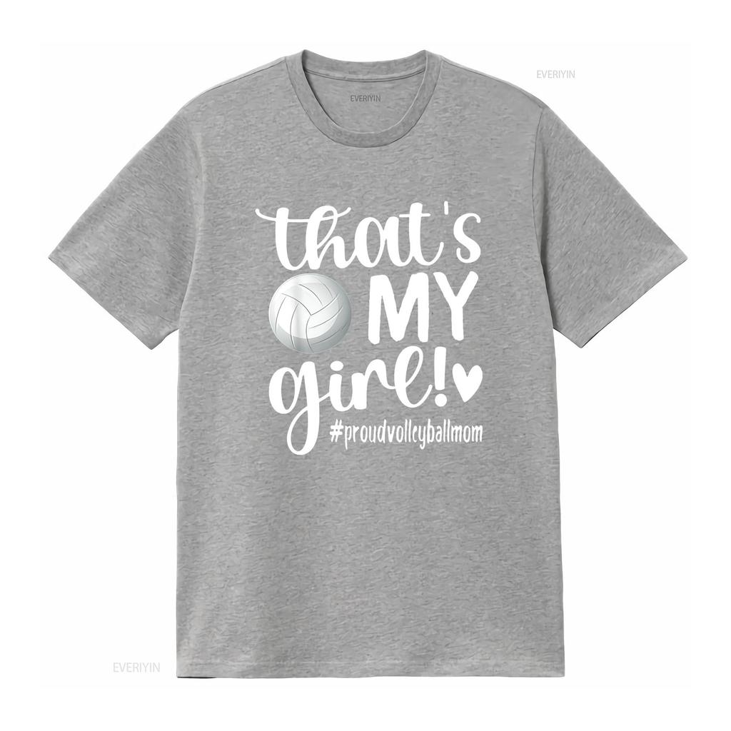 That s My Girl Proud Volleyball Mom M Women Fashionable T Shirt  Summer Top with Personality vintage Washed fashion Stretched