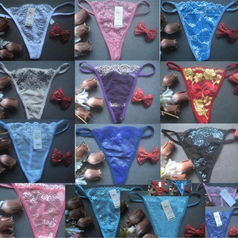 Women's Lace Jacquard Low-Rise Thong - Available In Multiple Colors