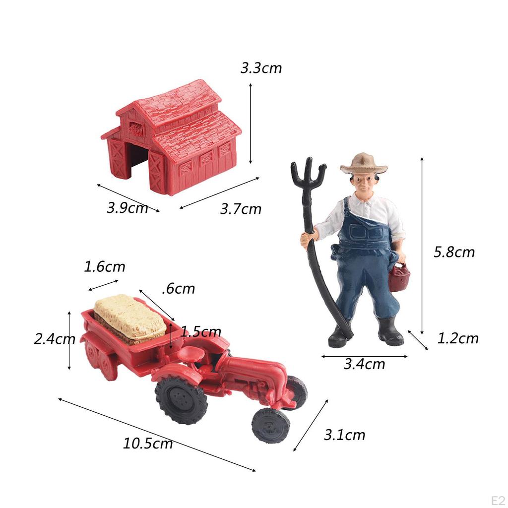 Фигурки сельскохозяйственных животных с игрушечным тракторным прицепом, игровой набор «Соберите домашний сарай», подарки для 3 человек