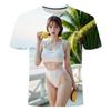 Летняя футболка с короткими рукавами, напечатанная на 3D-принтере, популярный, персонализированный и модный пляжный купальник, красивый женский унисекс с короткими рукавами