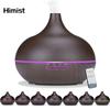 Диффузор для эфирного масла, увлажнитель, 550 мл, большая емкость, деревянный пульт дистанционного управления, диффузор для ароматерапевтического масла, ультразвуковой крутой туманообразователь