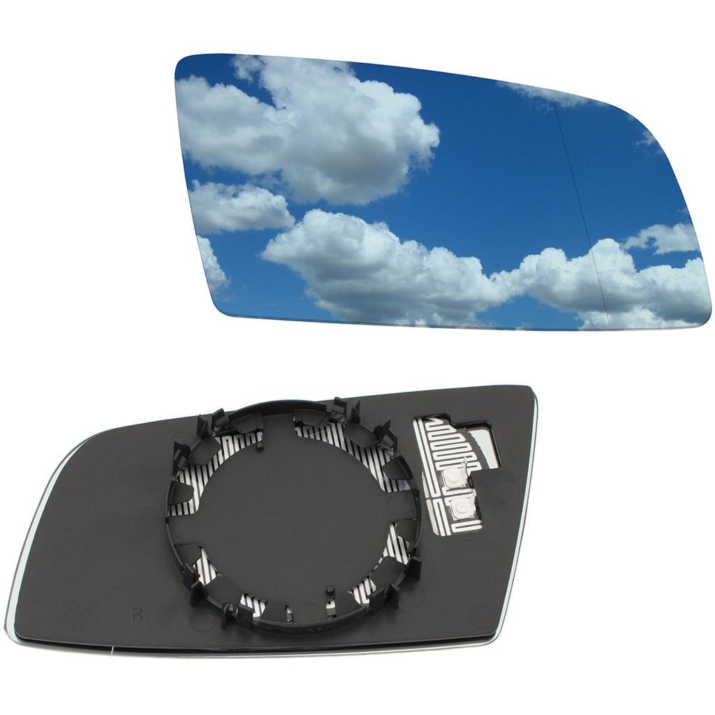 BMW 5 E60 / E61 03-10 Heated Wing Mirror Glass, Blue, Right