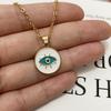 1PC Enamel Evil Eyes Pendant Necklace For Womens Zircon Big Turkish Eye Chains Choker Necklaces Clavicel Chains Lucky Zircon