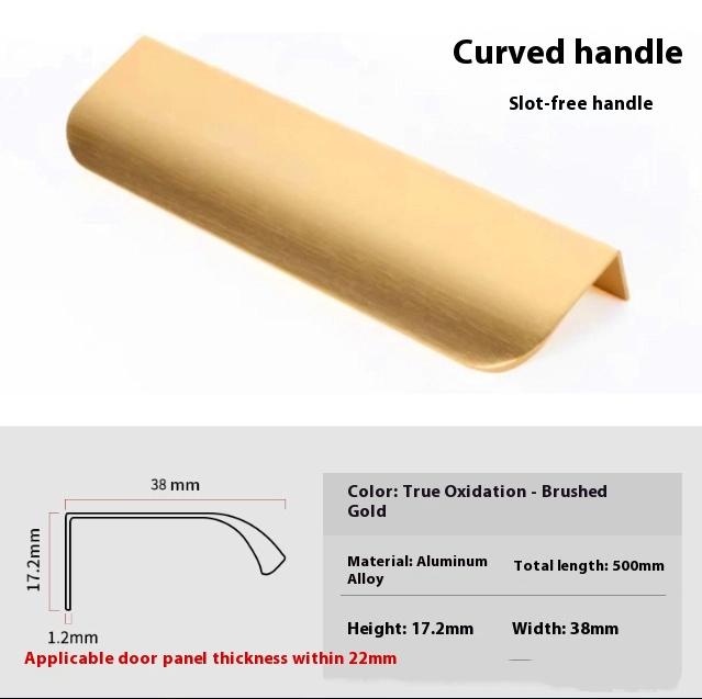 Металлические скрытые ручки для ящиков, современная мебельная фурнитура для шкафов и ящиков, 8 см - 50 см