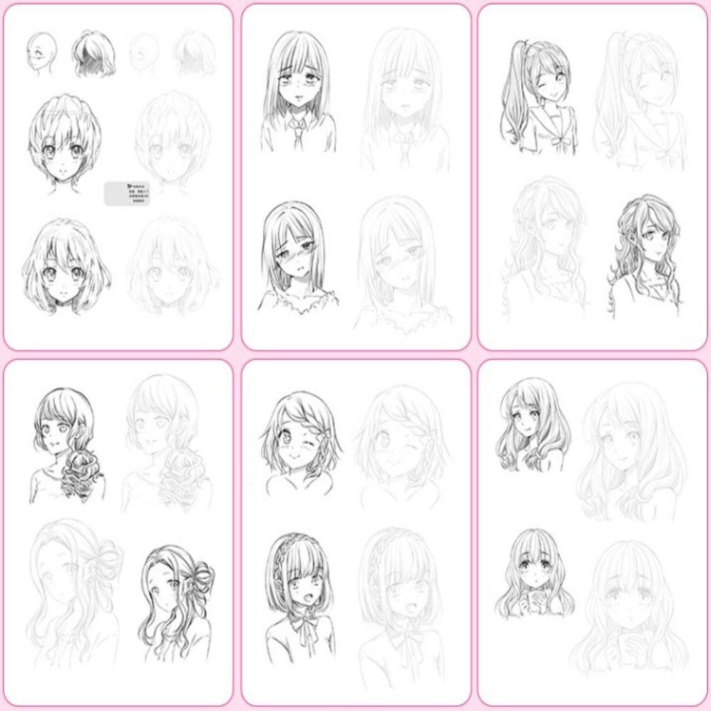 Novice Anime Sketch Tutorial Book Girl Boy Comics Hand Drawn Book Art Class