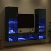 TV Wall Unit with LED 5 pcs 40.5 x 30 x 102 cm