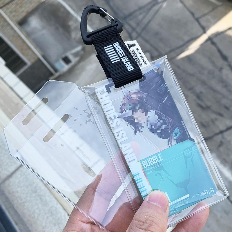 Arknights Ультрапрозрачный Мягкий Чехол для Игровых Карт Гу Мэй и Толстый Подвес Аниме Аксессуары с Лазерной Защитой