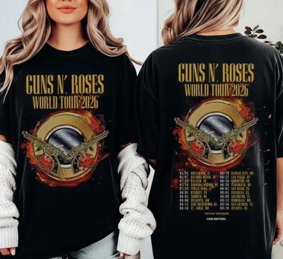 World Tour 2026 North American Schedule Dates T-Shirt Reprint For Fan