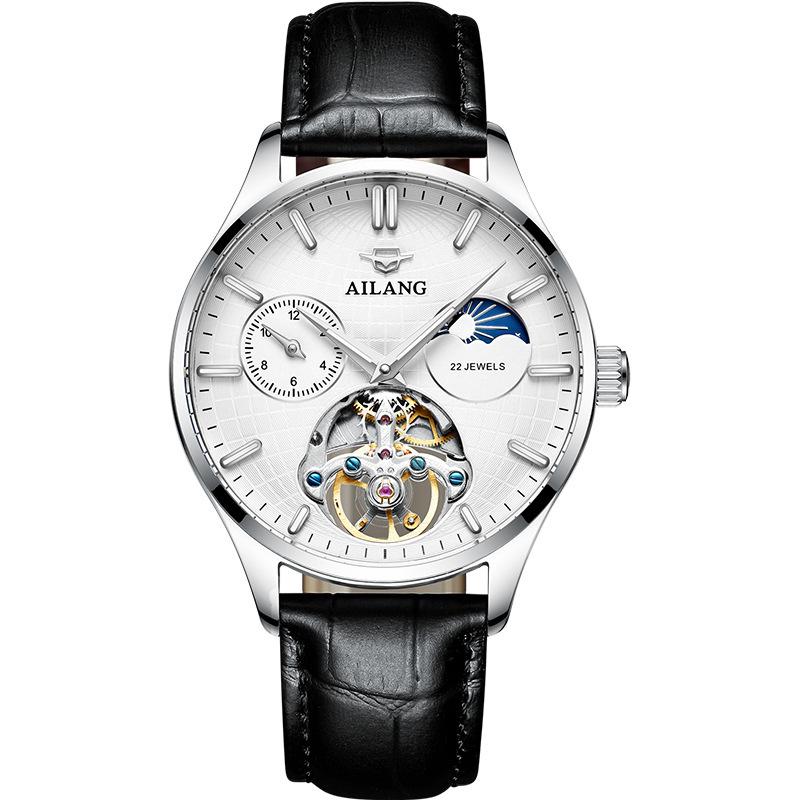 AILANG Watch Мужские автоматические механические мужские часы Водонепроницаемые полые часы