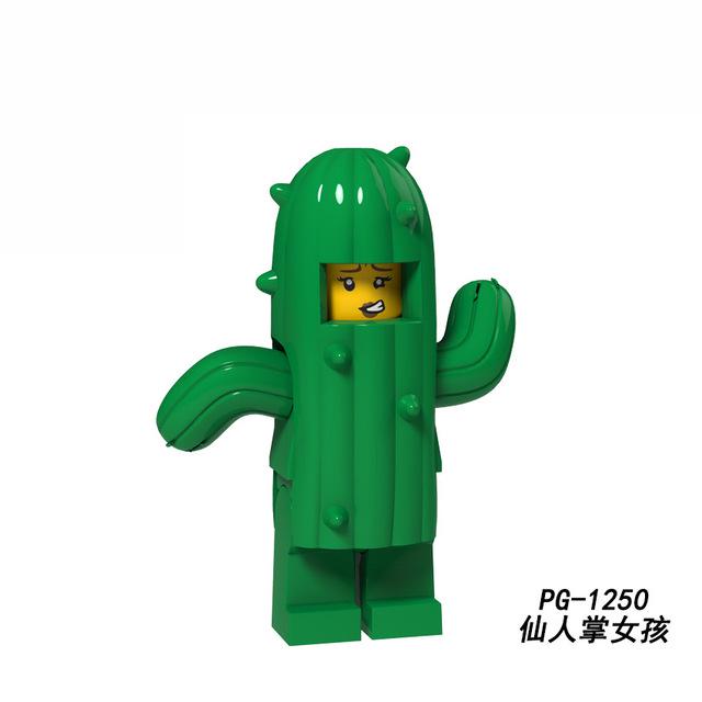 Animals Pumping Series Rabbit Cow Gingerbread Man Cat Dog Dargon Kangaroo Deer Building Blocks Toys