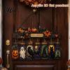 Acrylic Window Hanging Ornaments Halloween Suncatcher, Stained Glass Style Pumpkin Ghost Potion Bottles Waterproof Sign Decor, Gothic Sun Catcher