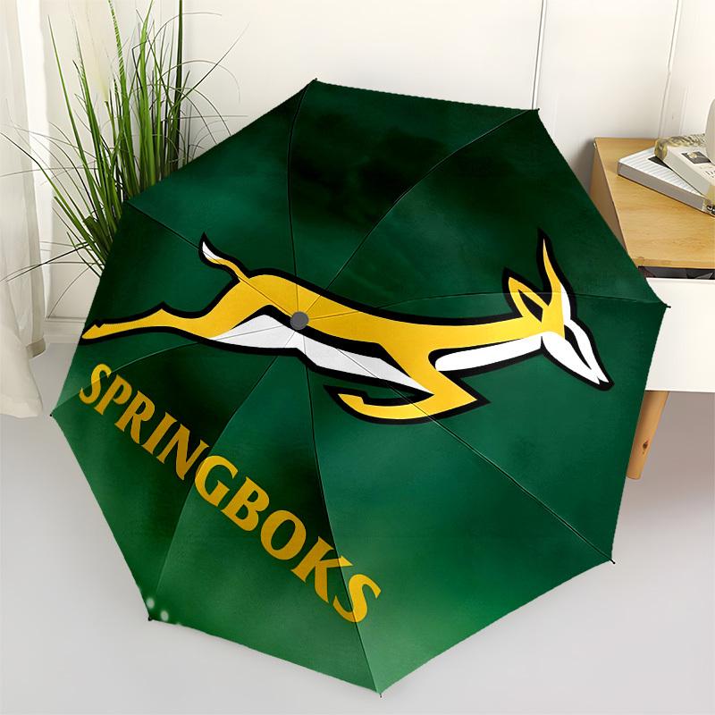 Springboks, Rugby Automatic Opening and Closing, 8 rib Structure Portable Umbrella, Suitable for Men and Women in All Seasons Perfect Gift