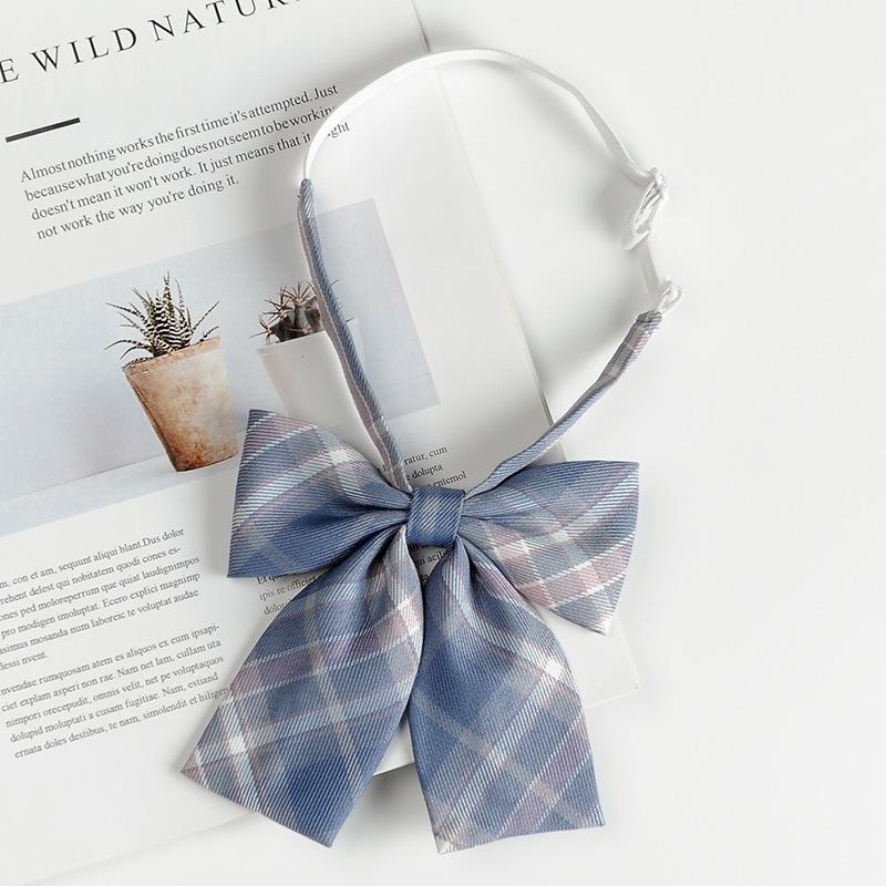 JK Bow Tie for Women, Japanese Uniform Shirt, College Style Student Plaid Tie, Men's Free Ribbon Accessories