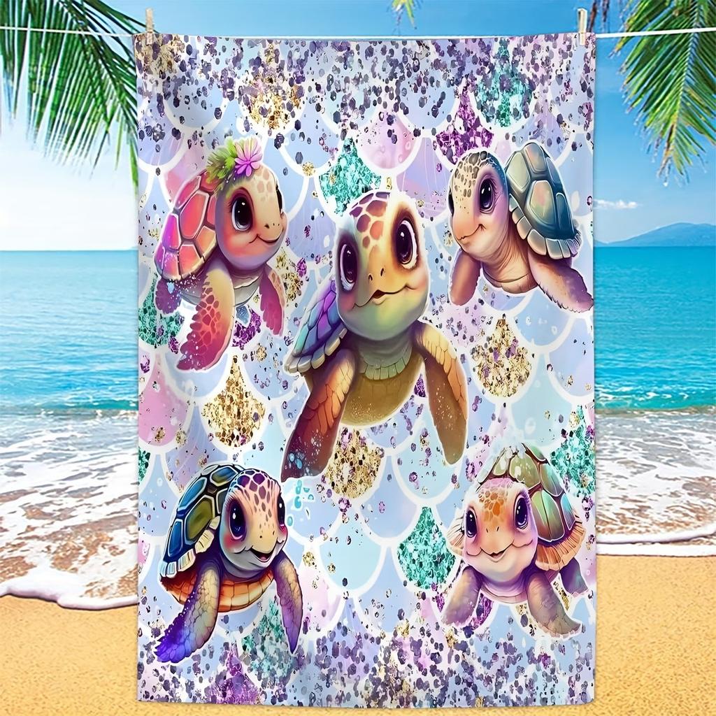 The New Microfiber Turtle Beach Towel Is Popular, And The Water-Absorbing Quick-Drying Bath Towel Does Not Stick To Sand.