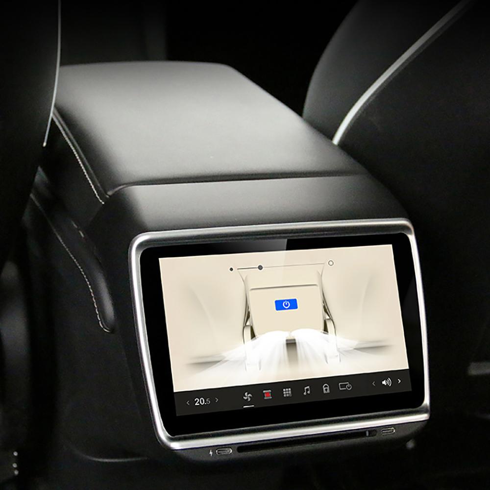 For Tesla Model 3/Y NEW 7.2” Rear Entertainment & Climate Control Display Android 12.0 Tesla Model Y 2023 Accessories