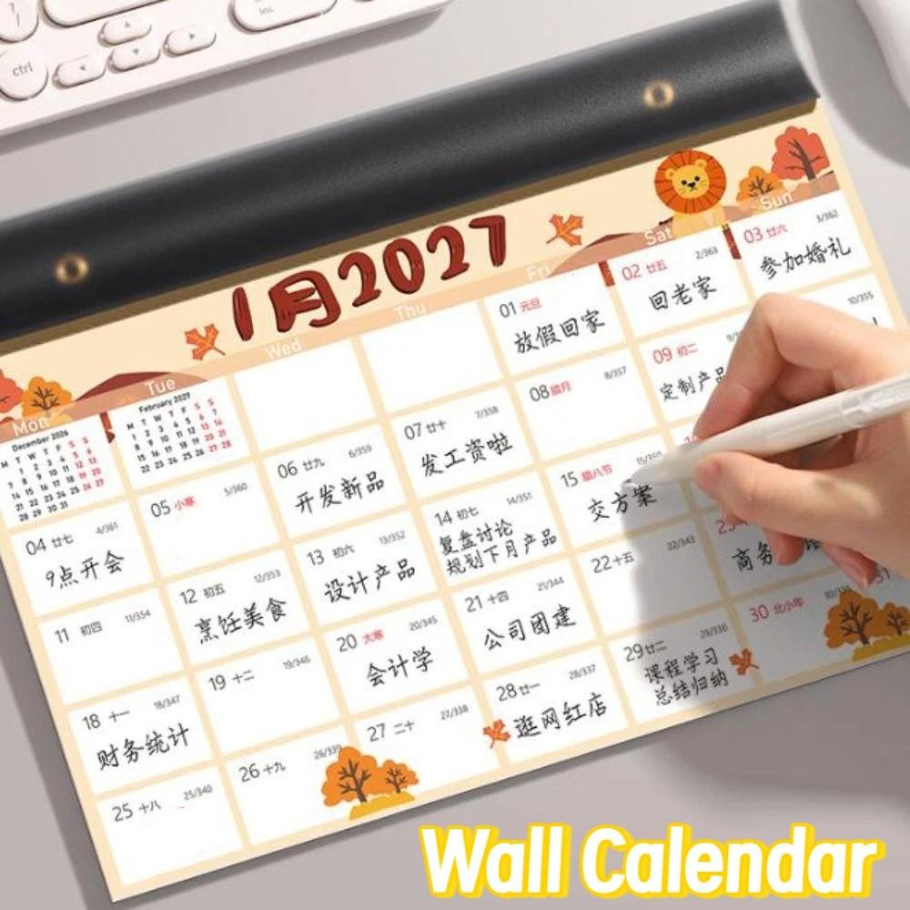 Creative Monthly Schedule Planner 12 Months Calendar Planner Wall Calendar School Supplies