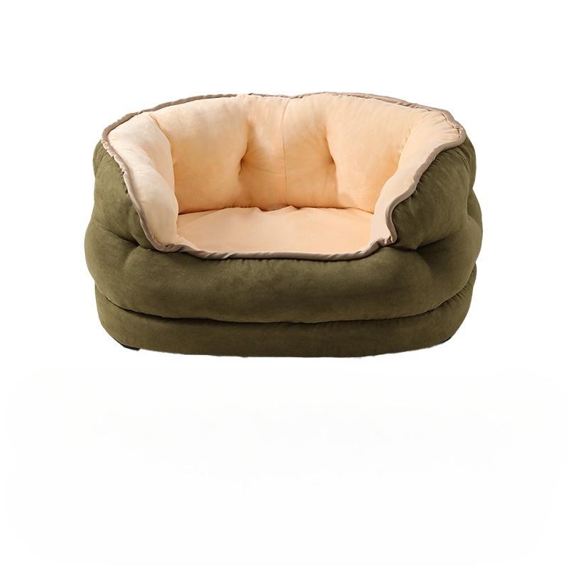 King size kennel oval cat nest large dog winter warm pet bed thickened plush nest pad pet supplies