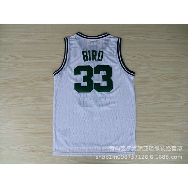 Embroidered Boston Celtics NBA Jersey Larry Bird 33 Basketball Uniform Men Women