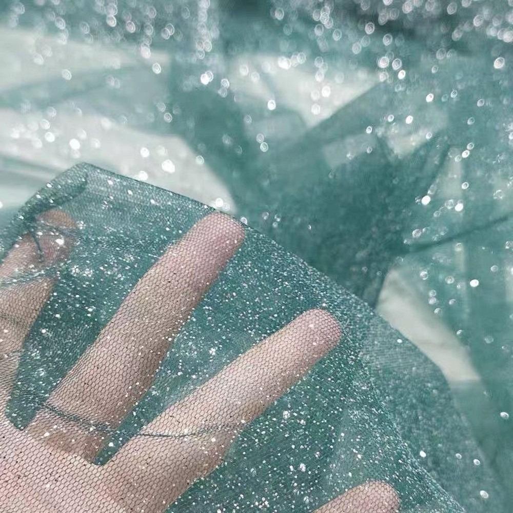 45cmX150cm Shiny Glitter Fabric DIY Sewing Sparkle Tulle Fabric New Decoration Material