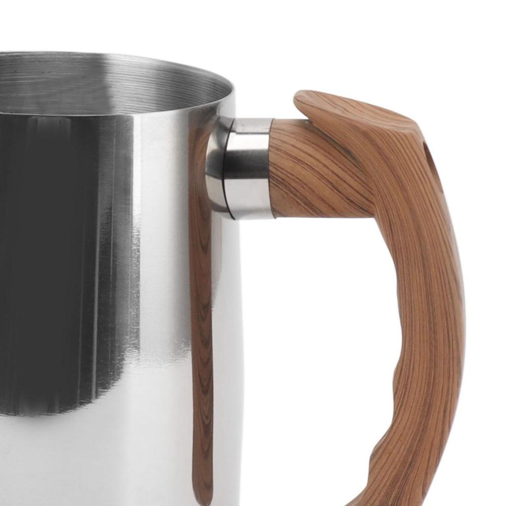 600ml Capacity Stainless Steel Frothing Cup Dripless Spout Milk Frothing Pitcher Cappuccino Making