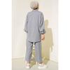 Women's Buttoned Linen Double Suit