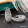 Agete Style Retro Carved Hollow Pattern Earrings, Exaggerated Banquet Wedding Ear Buckle Vine Earrings