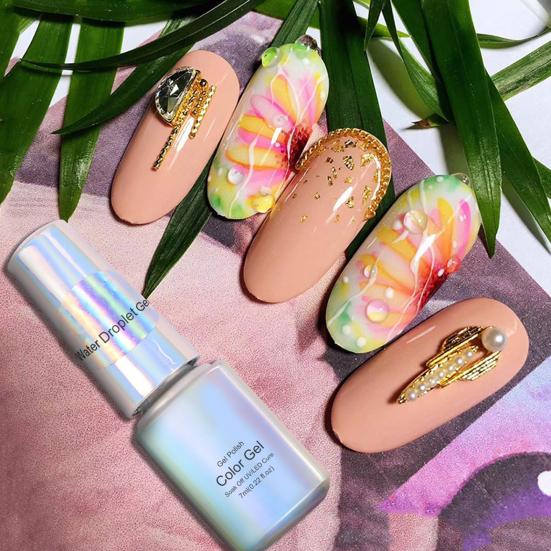 Nail Art 7 мл Быстрые прозрачные капли воды Строительный лак для ногтей с 3D эффектом Прочный прозрачный УФ-лак для маникюра