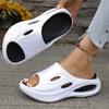 Thick Bottom Eva Sports Slippers Women Fashion White Non Slip Platform Sandals Woman Summer 2025 Soft Sole Outdoor Beach Slides