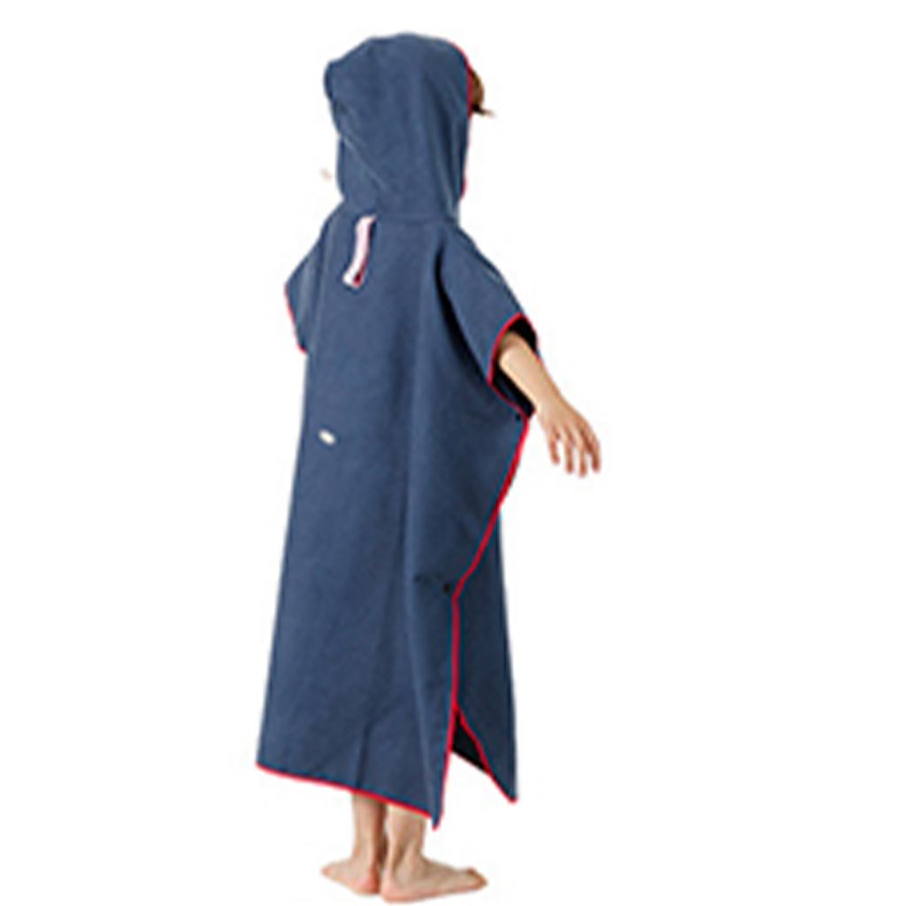 Банное полотенце с капюшоном для детей, быстросохнущее банное полотенце-пончо для пляжа, бассейна