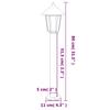 Path Lights 3 pcs Black 80 cm Stainless Steel