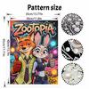 Disney Zootopia pearl painting handmade diy pearl art painting simple living room hanging painting decoration