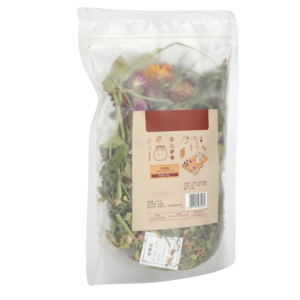 Extreme Odour Control Absorbent Dried Flowers Plants Padding for Hamster Guinea Pets Nests50g