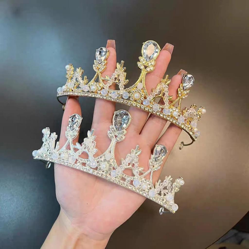 Корона в стиле барокко из алмазного сплава, циркониевая свадебная корона, тиара принцессы, обруч для волос на день рождения, повязка на голову, корона для волос