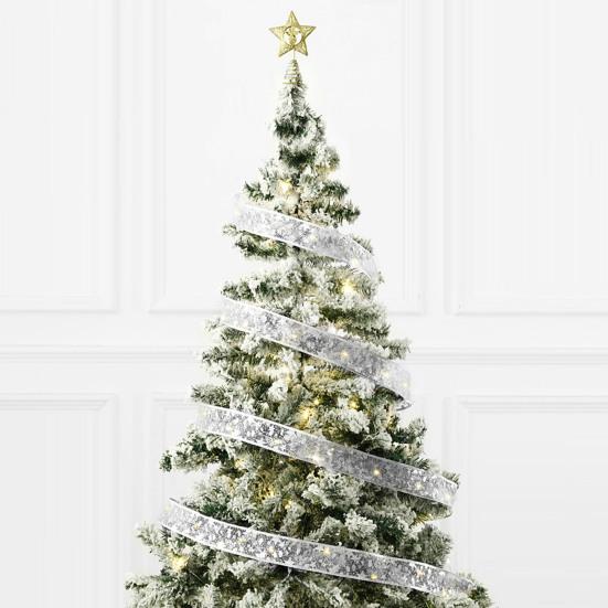 Рождественская лента-гирлянда, водонепроницаемая, гибкая конструкция, мягкое свечение, питание от батареек, светодиодная гирлянда для помещений/улицы