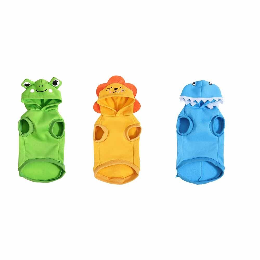 Funny Animals Frog Cosplay Dog Hoodies Shark Lion Comfortable Pet Dog Hoodie Thicken Lovely Style Puppy Clothing Coat