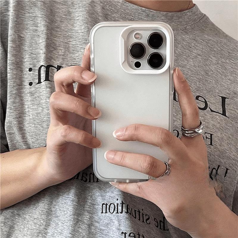 Чехол для телефона Apple 15 iPhone 13/14 Матовый Полупрозрачный 12 Простой 11 Высококлассный Мягкий чехол