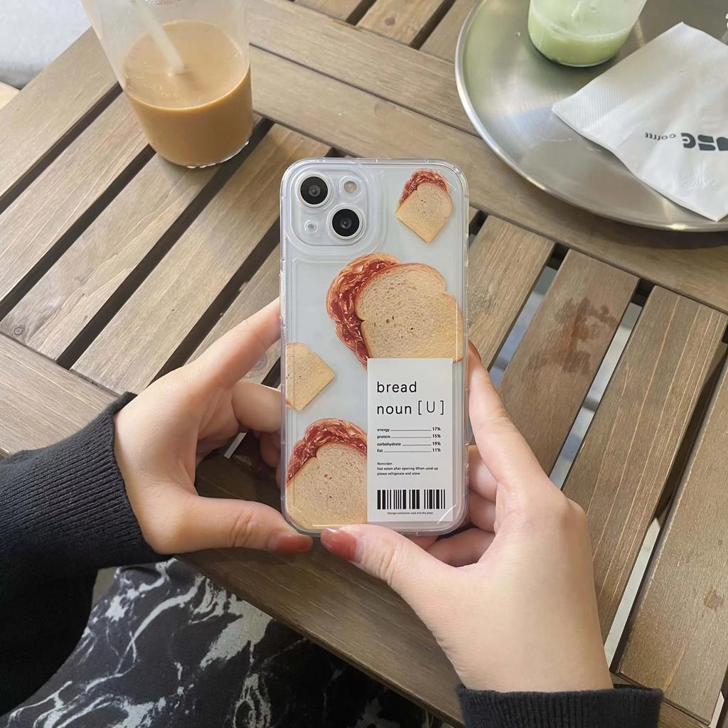 Этикетка для хлеба Завтрак Чехол для телефона Для iPhone 16 15 14 13 12 11 Pro Max XS X XR 7 8 SE Задняя крышка Мягкий чехол Funda