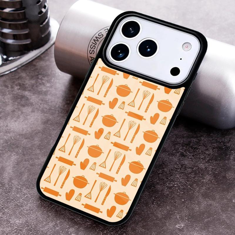 Vintage Baking Pattern Phone Case For iPhone 17,16e,15,14,13,12,11,Mini,Pro,MAX soft Silicone Cover