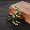 Vintage Brass Kangaroo Figurines Miniatures Tea Pet Crafts Desktop Small Ornaments Animal Home Decors Accessories Children Gifts
