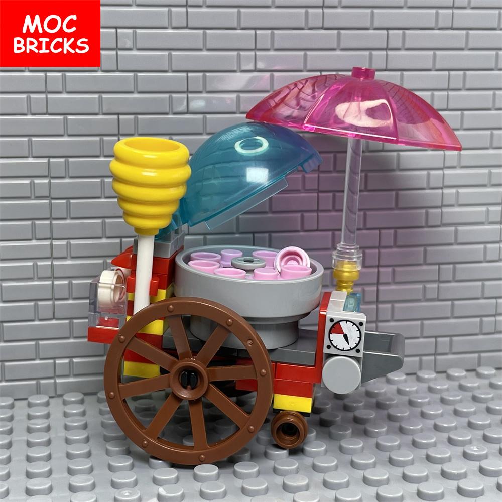 12 шт./лот MOC Блоки Сахарная Вата Друзья Сахара Строительные Мини-Блоки Наборы Модель Игрушки Книжный Город Клуб Девочек Парк Аттракционов